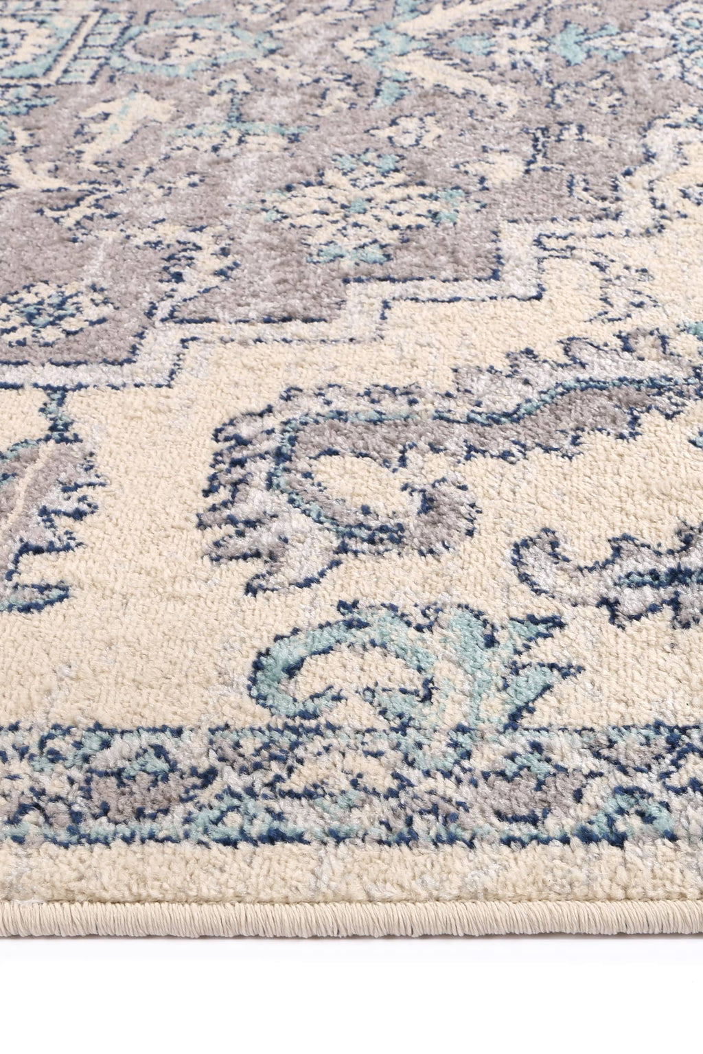 Sicily Avola Grey & Blue Transitional Rug - 03 – view 3