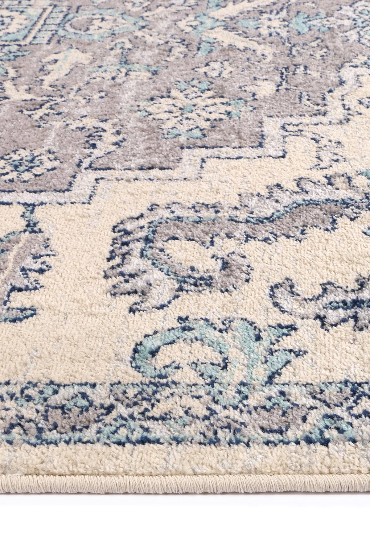 Sicily Avola Grey & Blue Transitional Rug - 03 – view 3