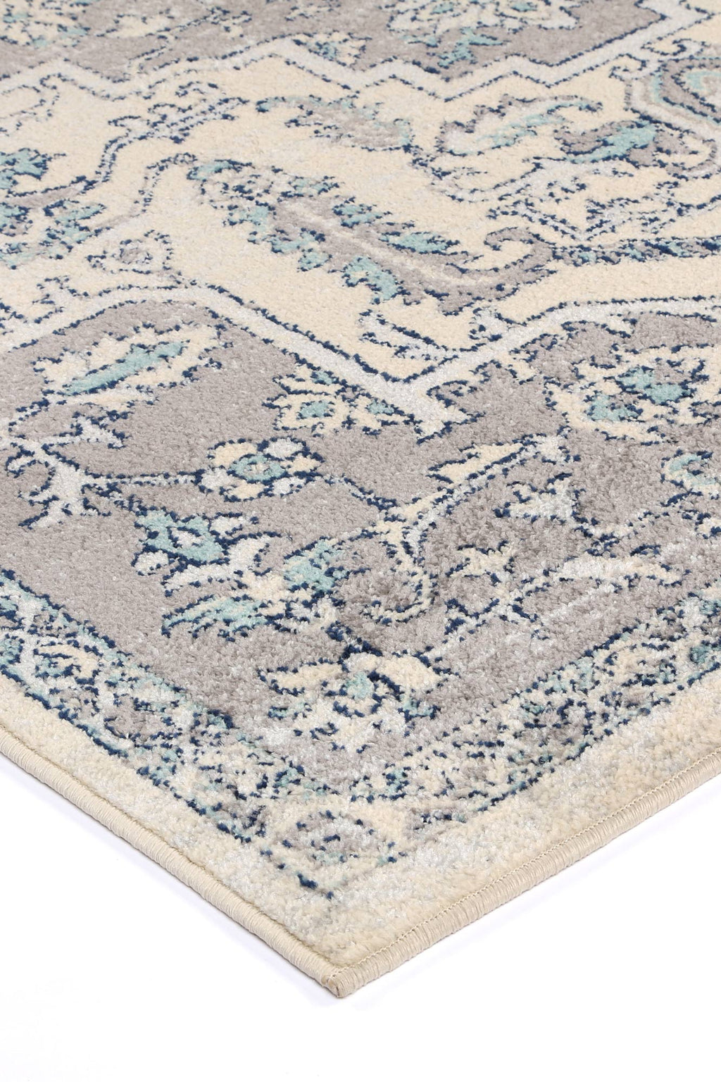 Sicily Avola Grey & Blue Transitional Rug - 03 – view 4