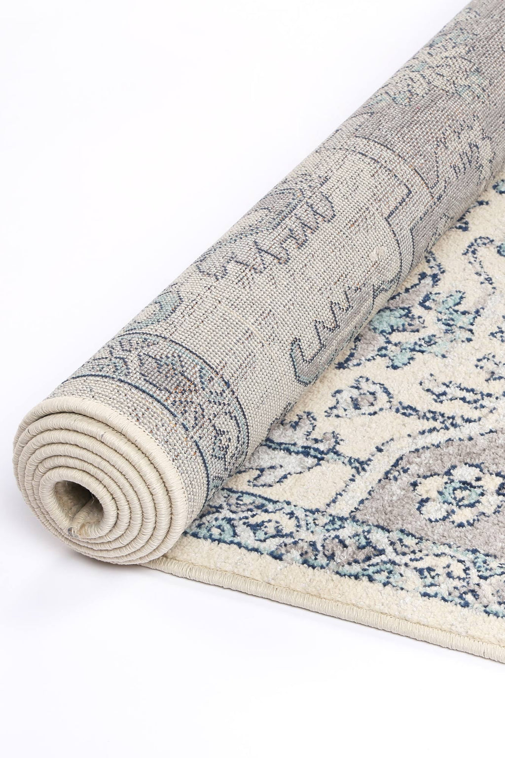Sicily Avola Grey & Blue Transitional Rug - 03 – view 5