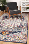 Sicily Enna Multi Transitional Rug - 05 styled with furniture
