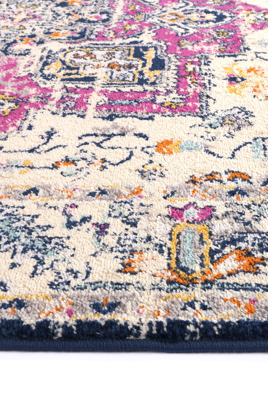 Sicily Nicosia Navy & Pink Transitional Rug - 09 – view 3