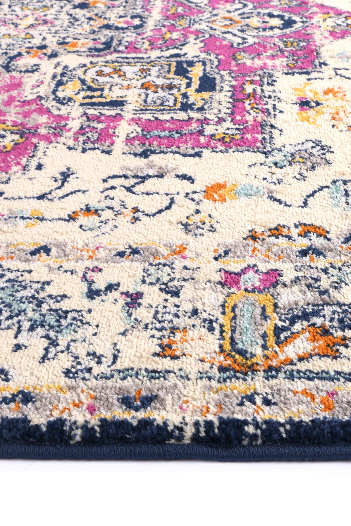 Sicily Nicosia Navy & Pink Transitional Rug - 09 – view 3