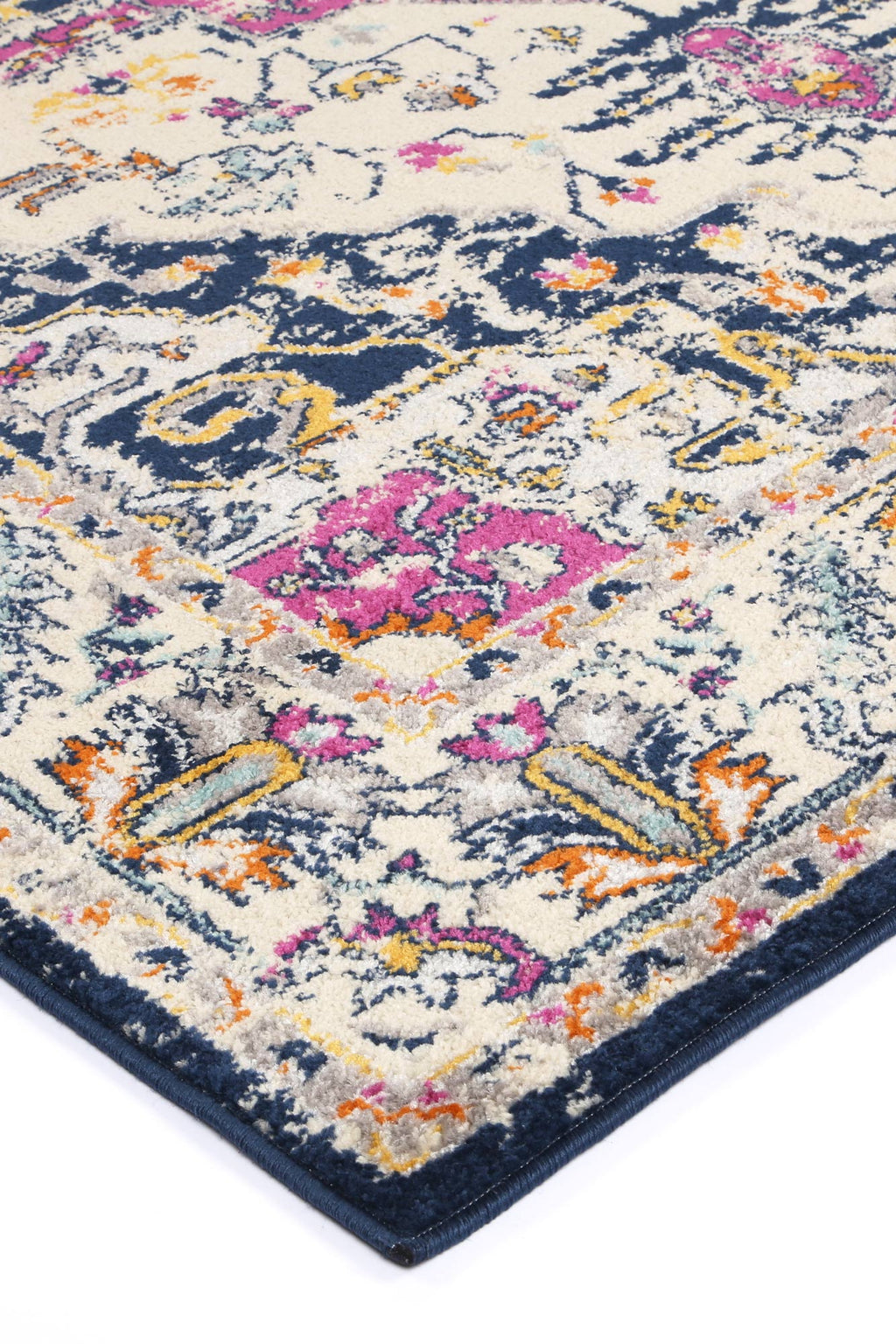 Sicily Nicosia Navy & Pink Transitional Rug - 09 – view 4