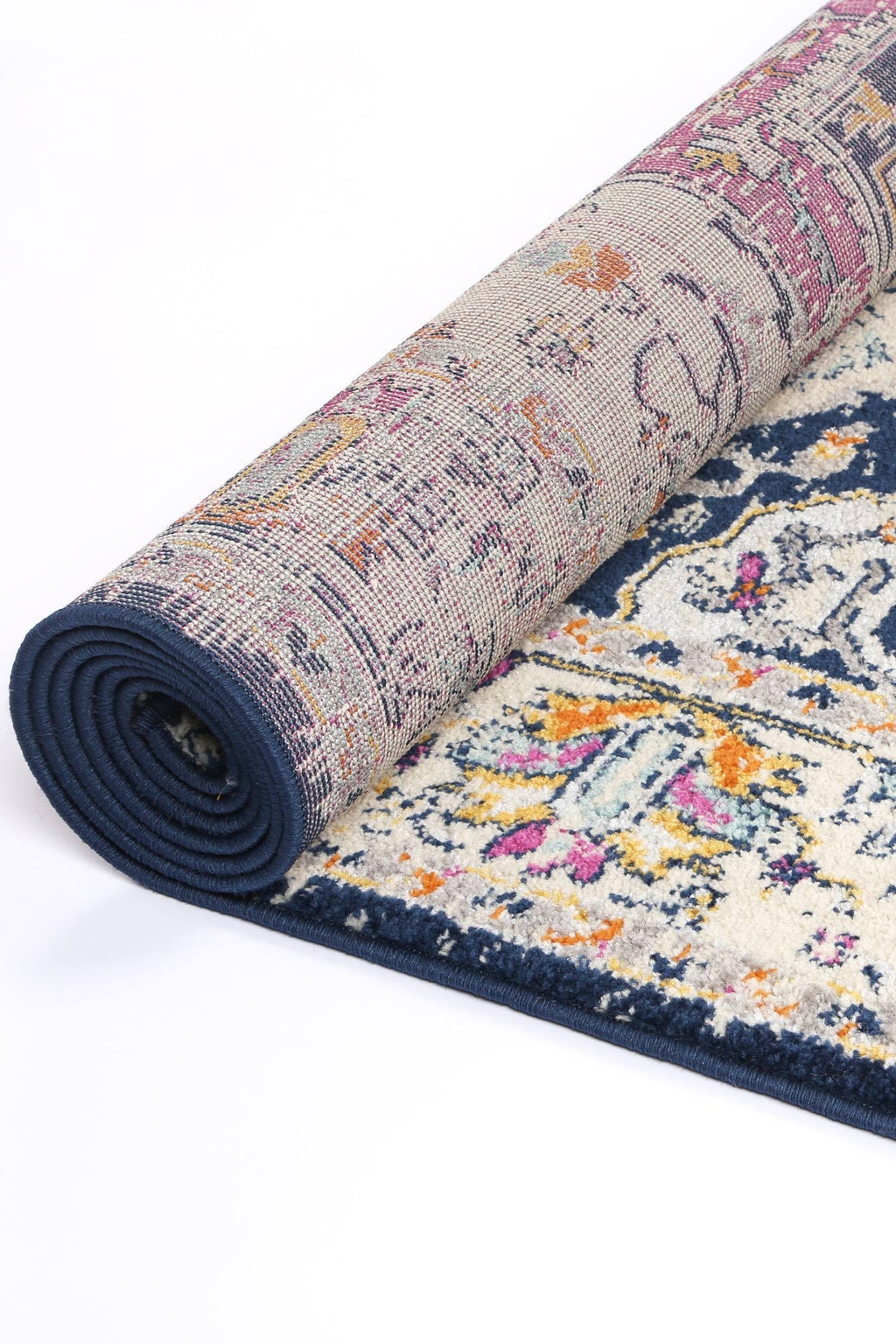 Sicily Nicosia Navy & Pink Transitional Rug - 09 – view 5
