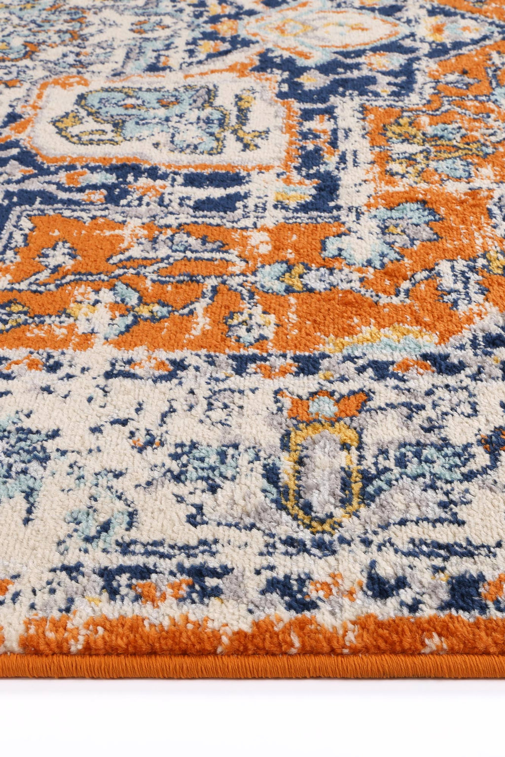 Sicily Messina Orange & Blue Transitional Rug - 12 – view 3