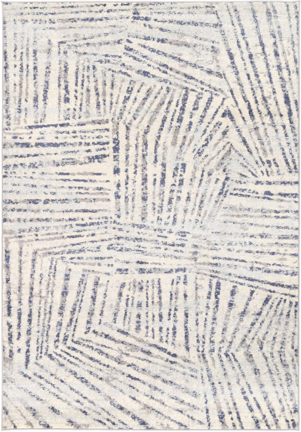Sicily Ferraro Ivory & Blue Geometric Rug - 16 – view 2