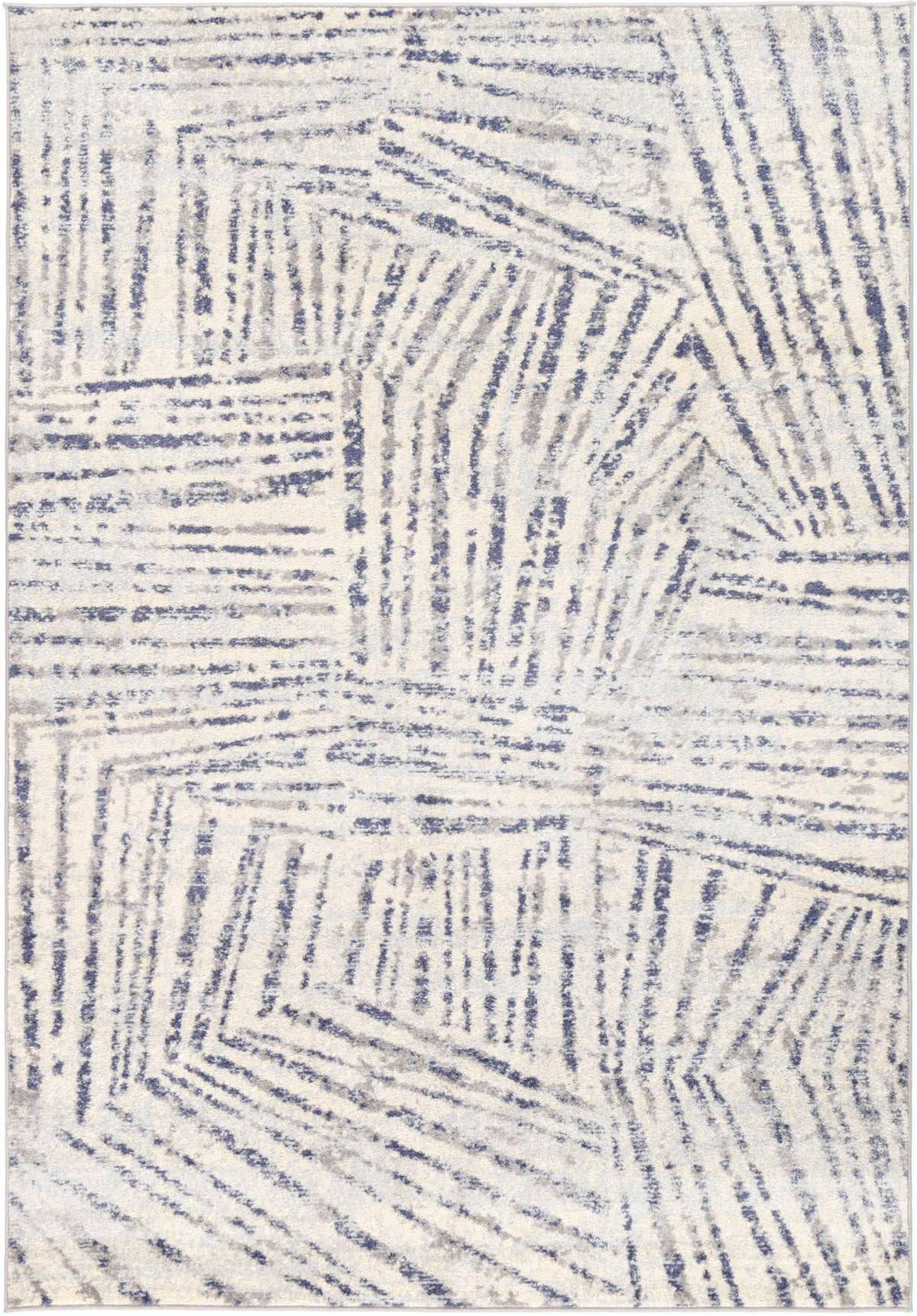 Sicily Ferraro Ivory & Blue Geometric Rug - 16 – view 2