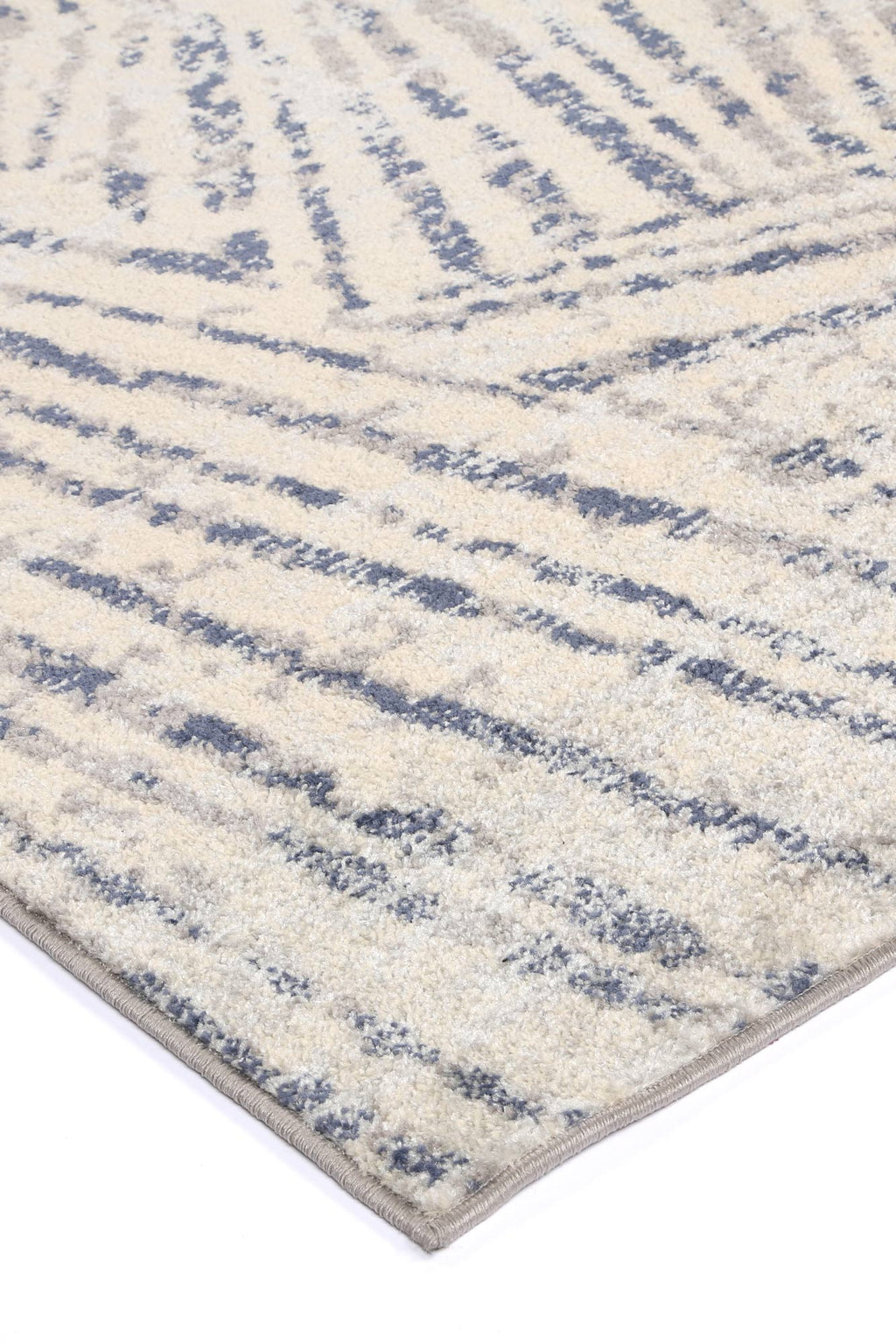 Sicily Ferraro Ivory & Blue Geometric Rug - 16 – view 4