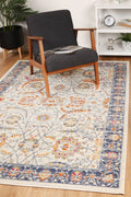 Sicily Mortilli Blue & Yellow Transitional Rug - 18 styled with furniture