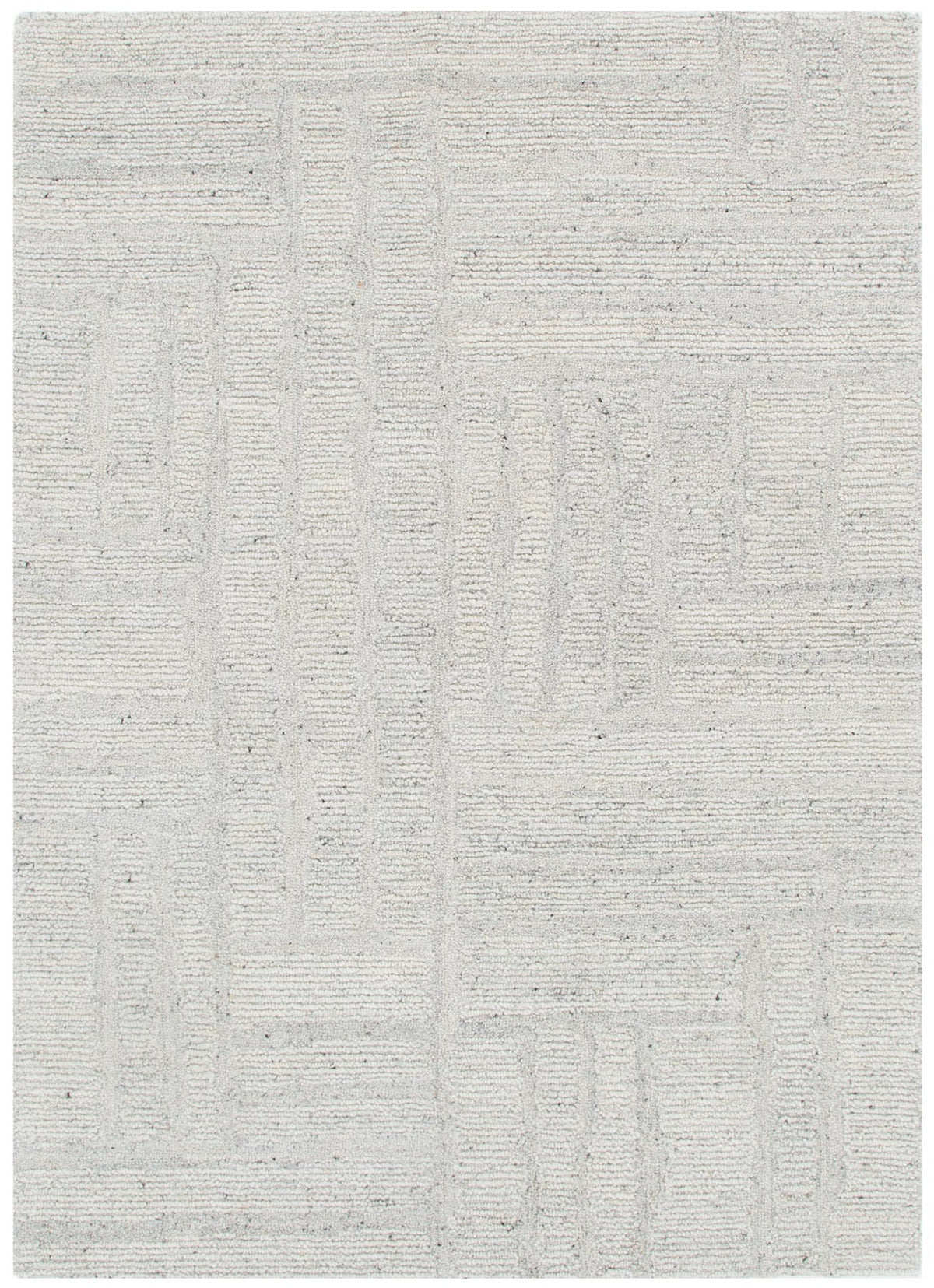 Seren Silver Modern Wool Rug – view 2