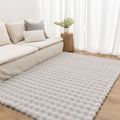 Purity Washable Rug Silver styled with furniture
