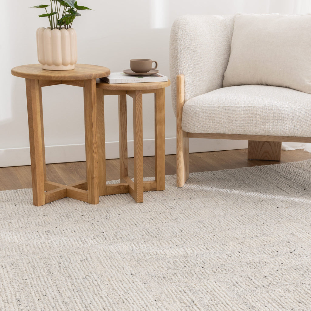 Seren Silver Modern Wool Rug – view 5