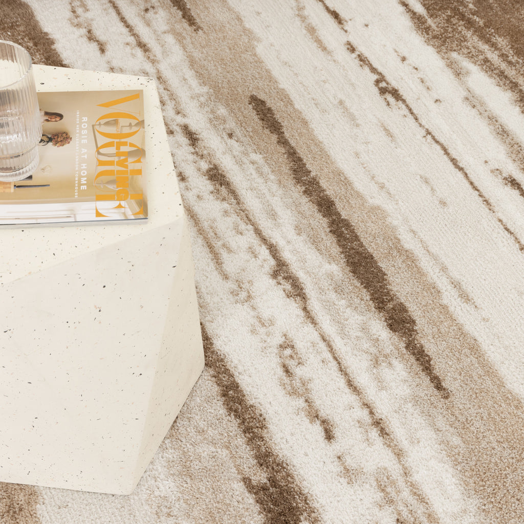 Halo SKY24 Brown Watercolour Lines Rug – view 5