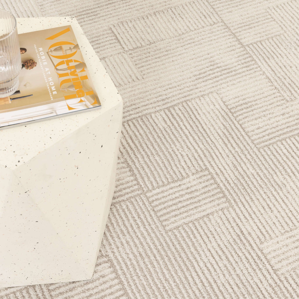 Halo SKY25 Cream Beige Abstract Lines Rug - detail 5  