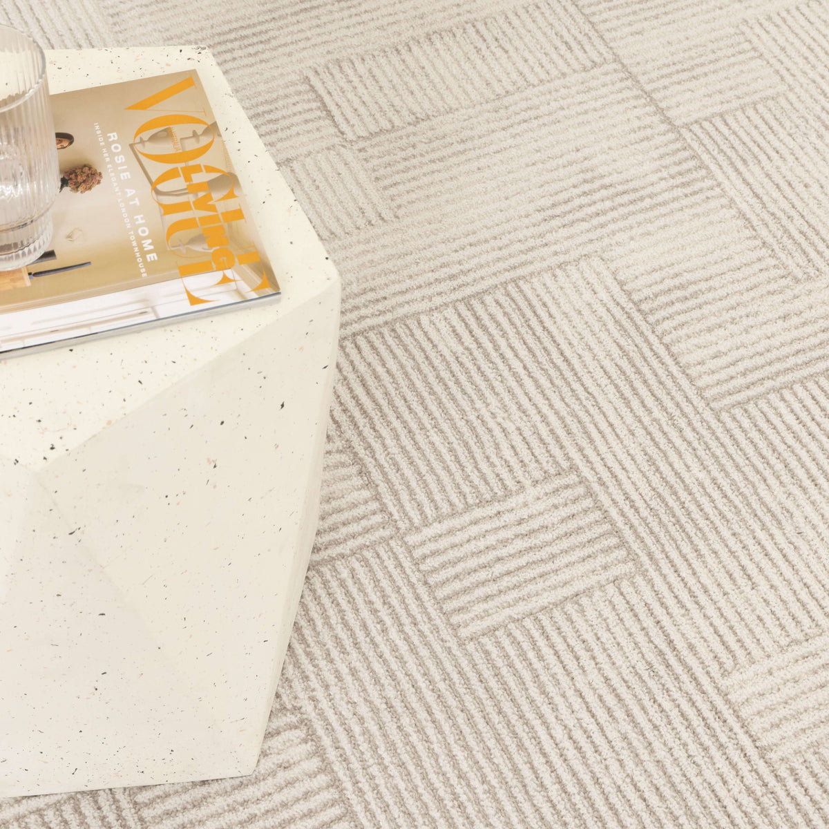 Halo SKY25 Cream Beige Abstract Lines Rug - detail 5  