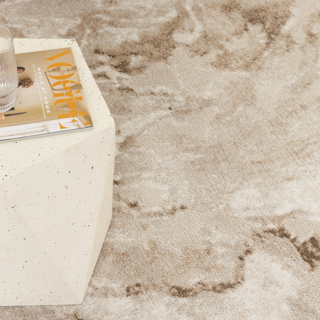 Halo SKY64 Beige Marble Abstract Rug – view 5