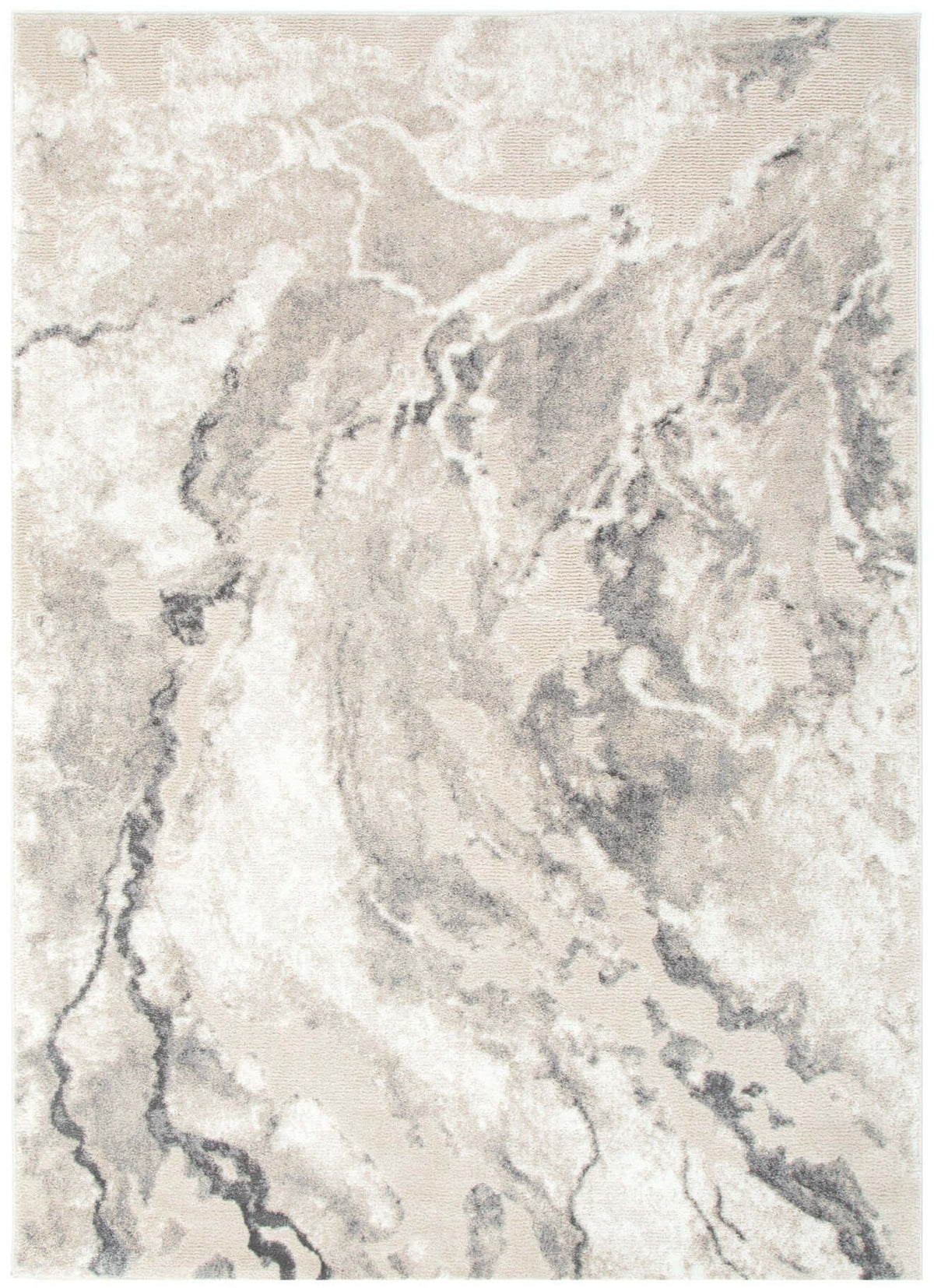Halo SKY68 Grey Marble Abstract Rug - full rug view  