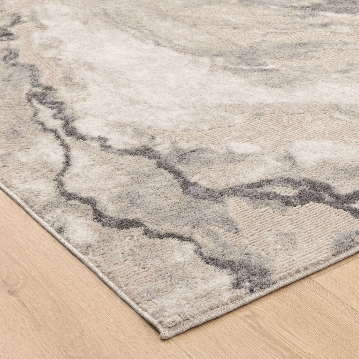 Halo SKY68 Grey Marble Abstract Rug - detail 2  