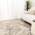 Halo SKY68 Grey Marble Abstract Rug - detail 4  