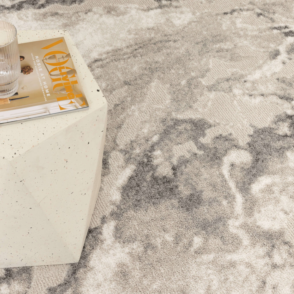 Halo SKY68 Grey Marble Abstract Rug - detail 5  