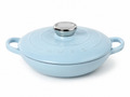 SMEG Cast Iron Braiser 26cm Light Blue Enamel Cookware featured in light blue cast iron braiser.