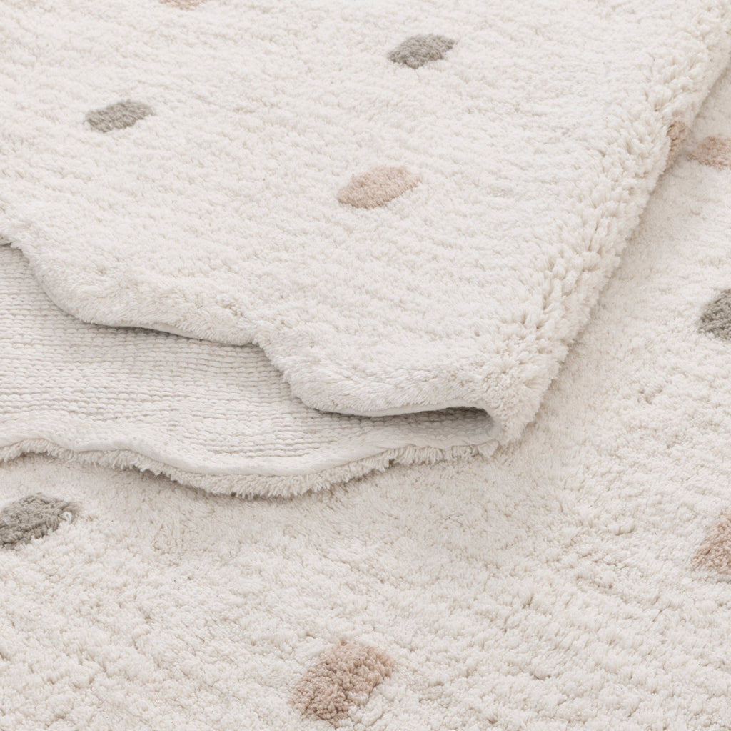 Mellow Rectangle Scalloped Kids Rug White & Multi – view 4