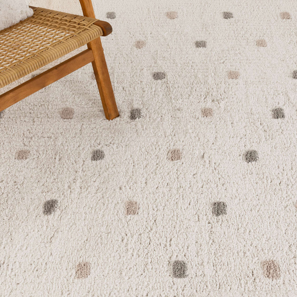 Mellow Rectangle Scalloped Kids Rug White & Multi – view 5