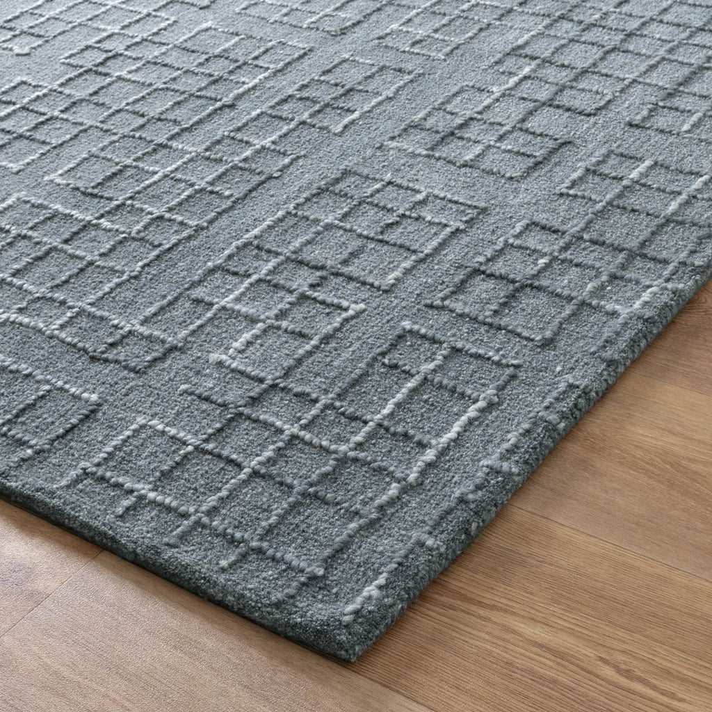 Abasco Steel Blue Hand Tufted Wool Rug – view 3