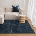Harbour Steel Indoor Outdoor Rug styled with furniture