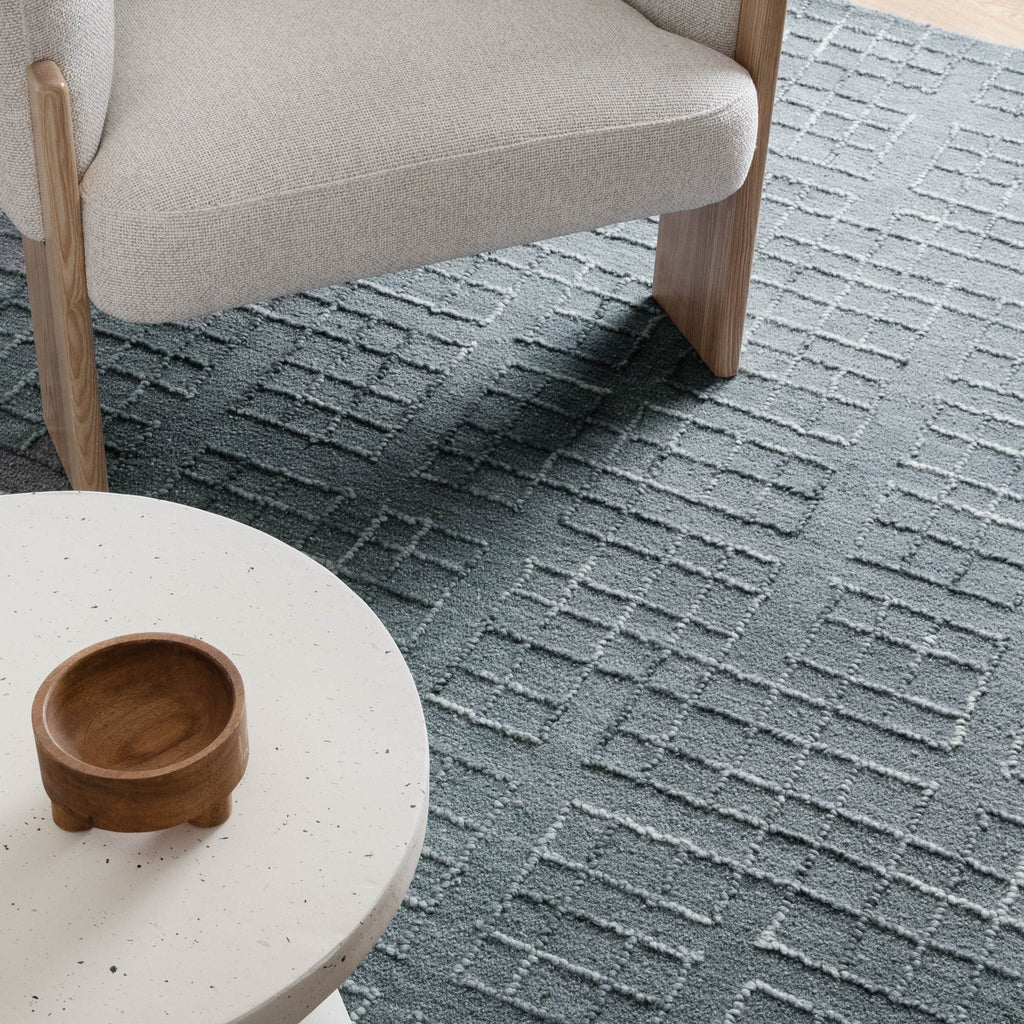 Abasco Steel Blue Hand Tufted Wool Rug – view 6