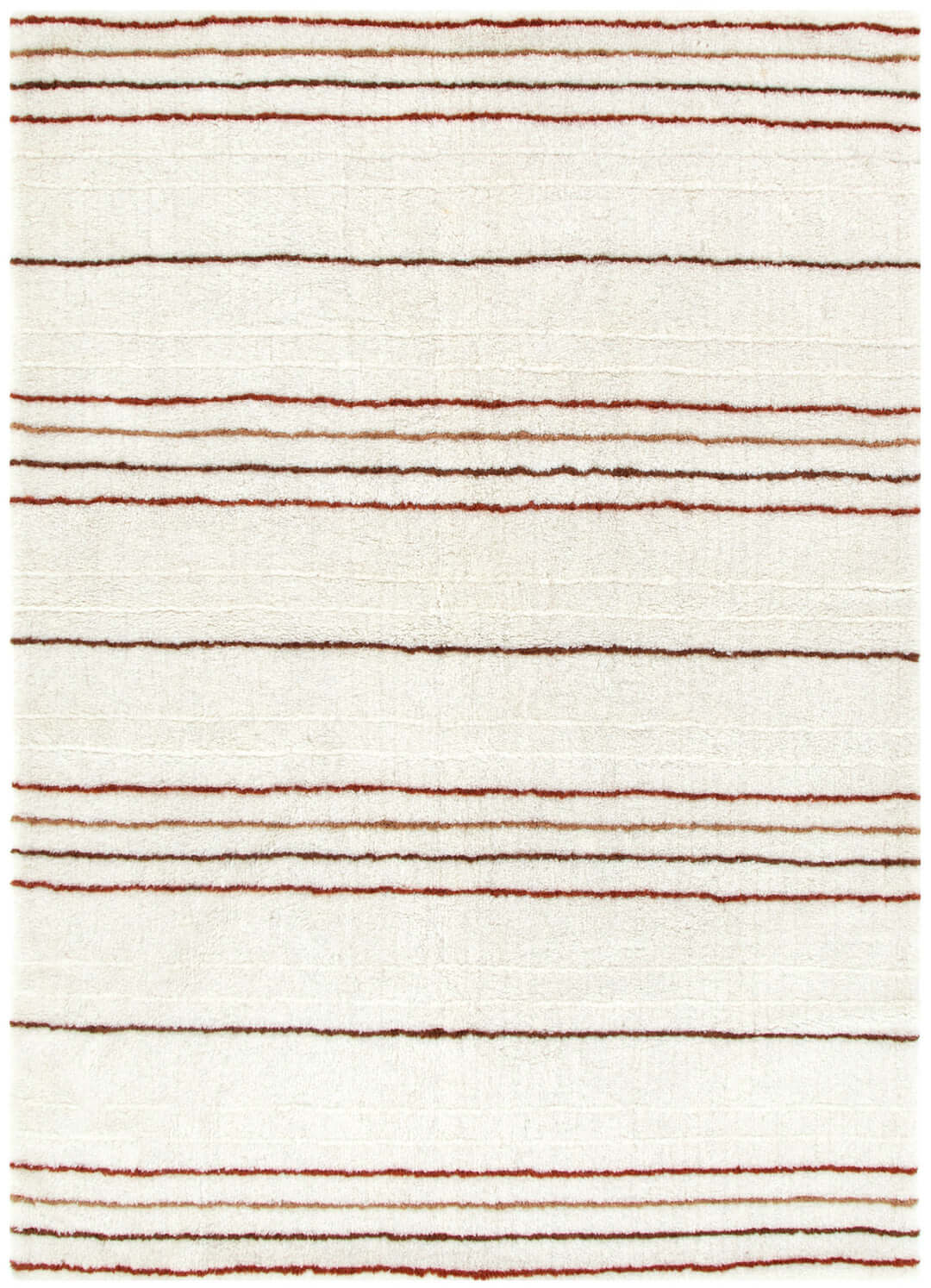 Highlands Terracotta Stripe Washable Wool Rug
