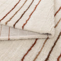 Highlands Terracotta Stripe Wool Rug room view