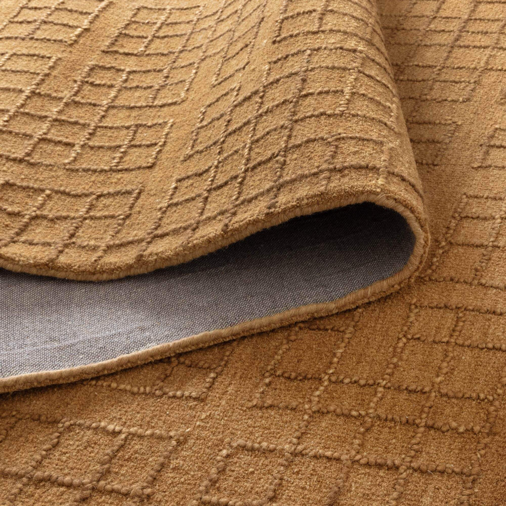 Abasco Sudan Brown Knitted Wool Rug texture