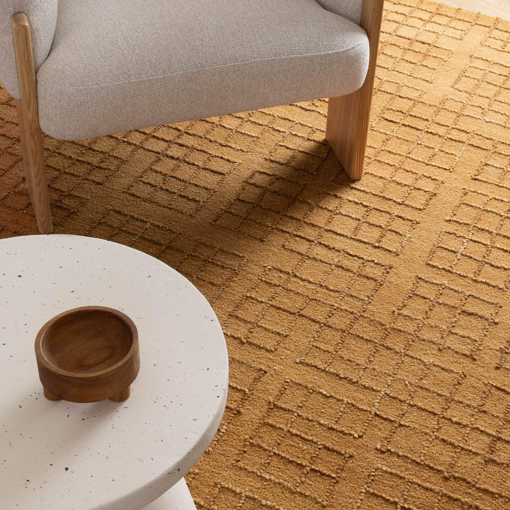 Abasco Sudan Brown Knitted Wool Rug room view