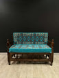 Sedir Double Chair- Aqua Diamond MajlisBazaar G Rugs N Gifts-Sedir Double Chair- Aqua Diamond MajlisSedir Double Chair Majlis Floor Cushions: a Turkish masterpiece of comfort and style. Crafted from solid wood and adorned with 100% cotton cushions filled