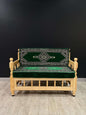 Sedir Double Chair- Green Palace MajlisBazaar G Rugs N Gifts-Sedir Double Chair- Green Palace MajlisSedir Double Chair Majlis Floor Cushions: a Turkish masterpiece of comfort and style. Crafted from solid wood and adorned with 100% cotton cushions filled