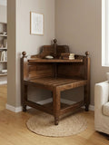 Sedir Wood Corner Table 70x70cm in a living space with natural wood grain and sturdy design.