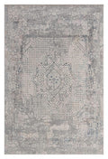 Turkish Rug Silver Mist – Light Grey Distressed Design