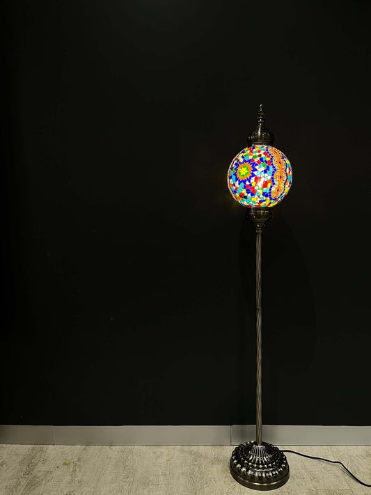 Turkish Mosaic Floor Lamp Tall Single Glass Bazaar G Rugs N Gifts