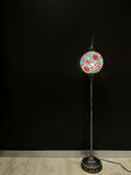 Single Long Mosaic Floor Lamp Blue-Red