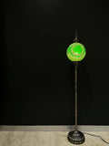 Single Long Mosaic Floor Lamp Green