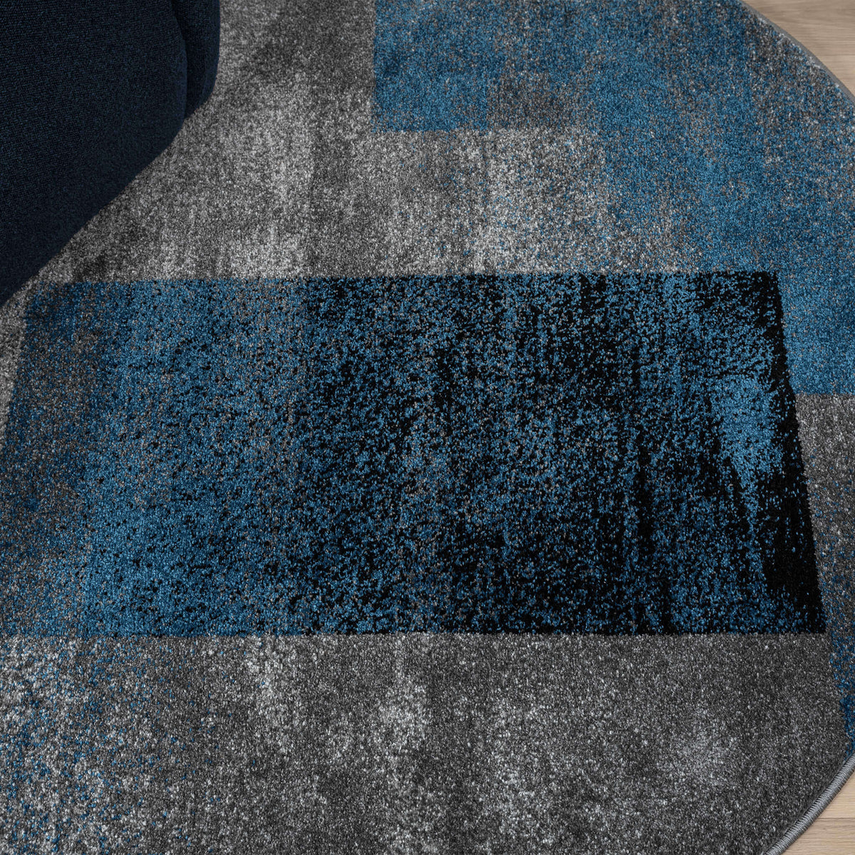 Slate 766 Blue Round Rug
