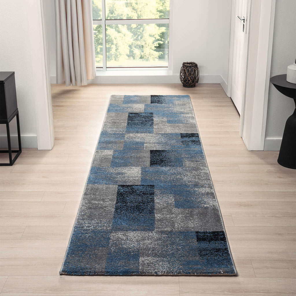 Slate 766 Blue Hallway Runner lifestyle view