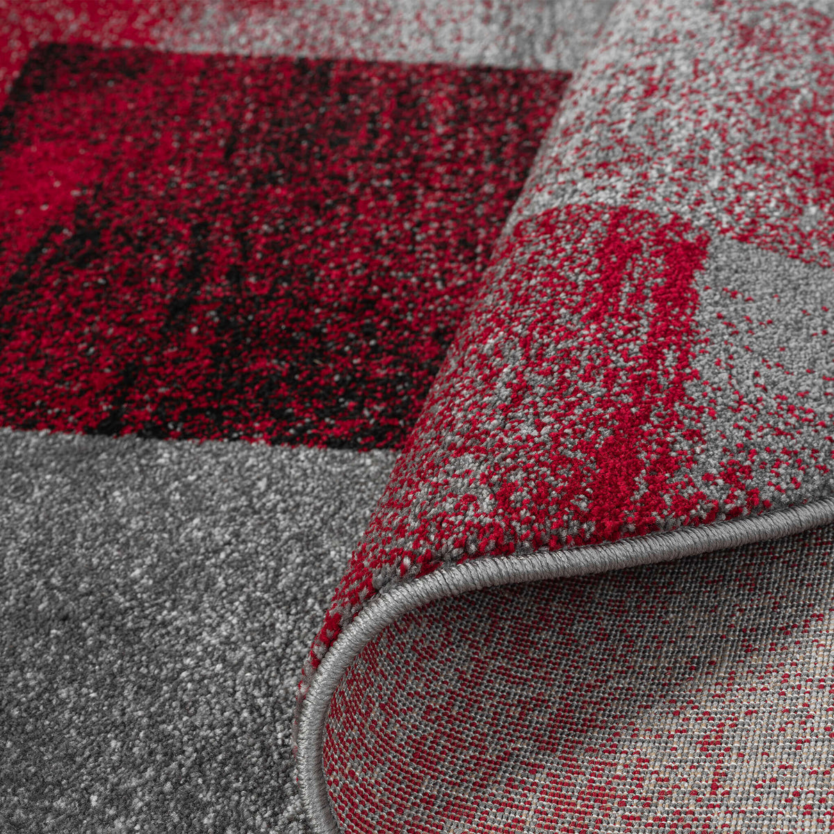 Slate 766 Red Round Rug