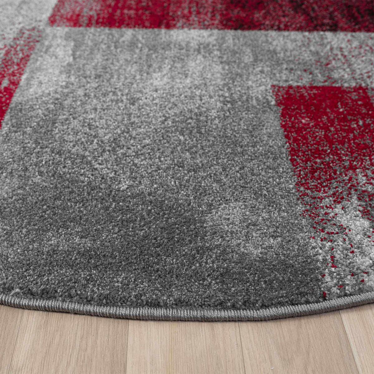 Slate 766 Red Round Rug