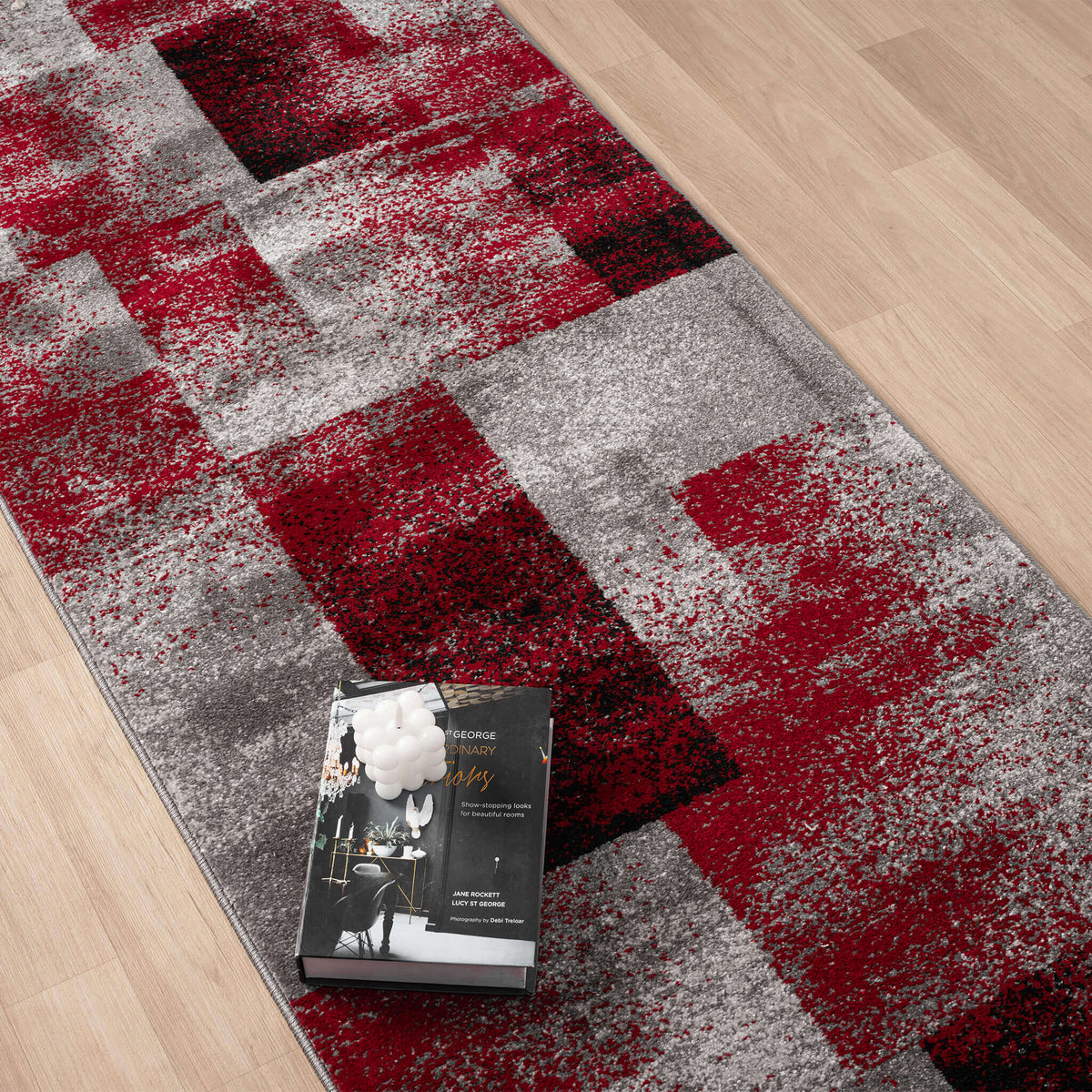 Slate 766 Red Hallway Runner