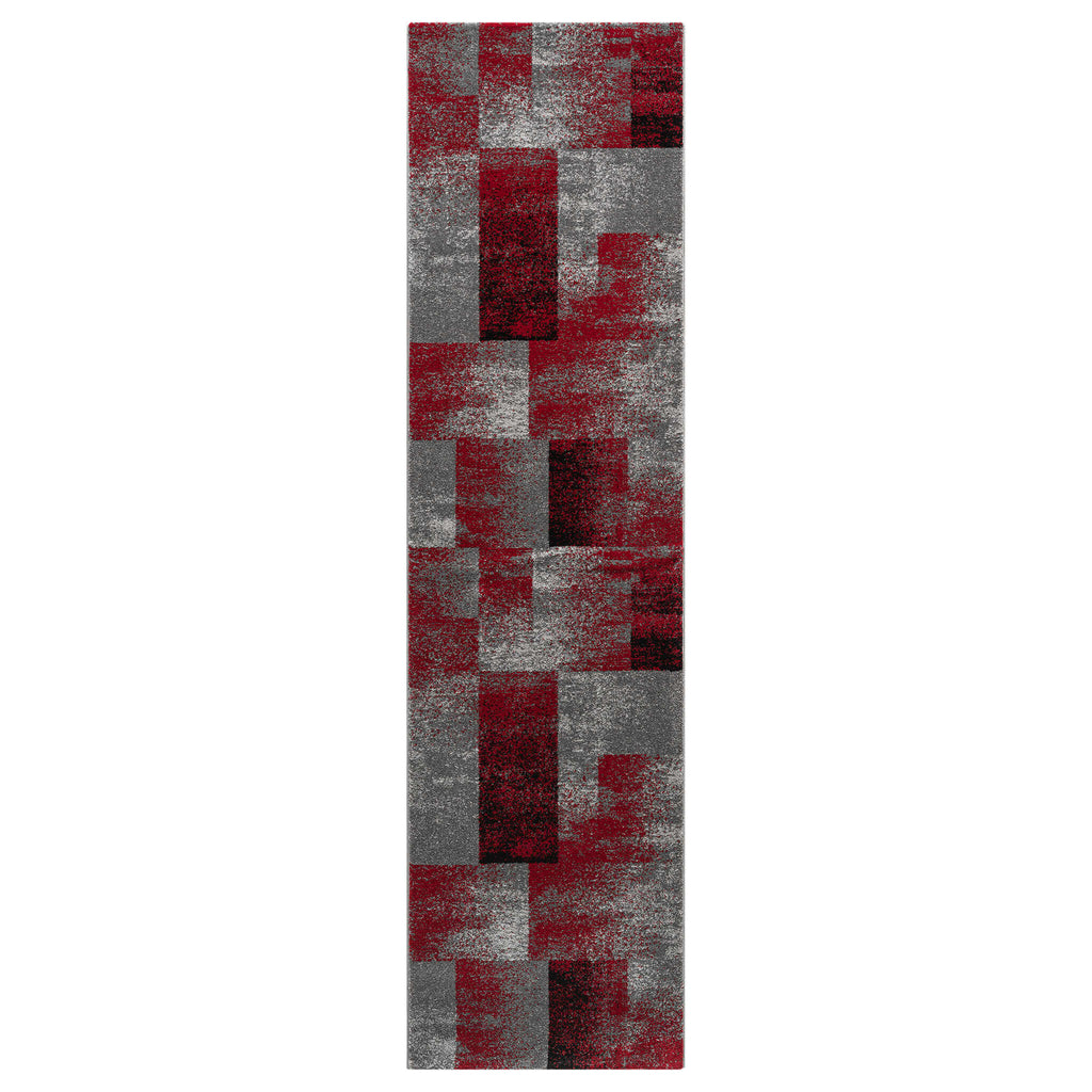 Slate 766 Red Hallway Runner