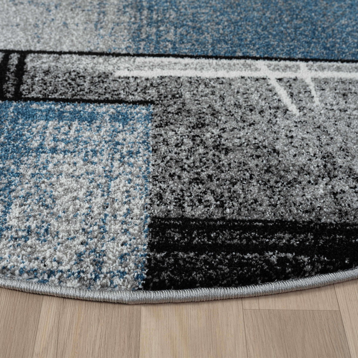 Slate 768 Blue Round Rug