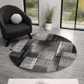 Slate 768 Grey Round Rug lifestyle view